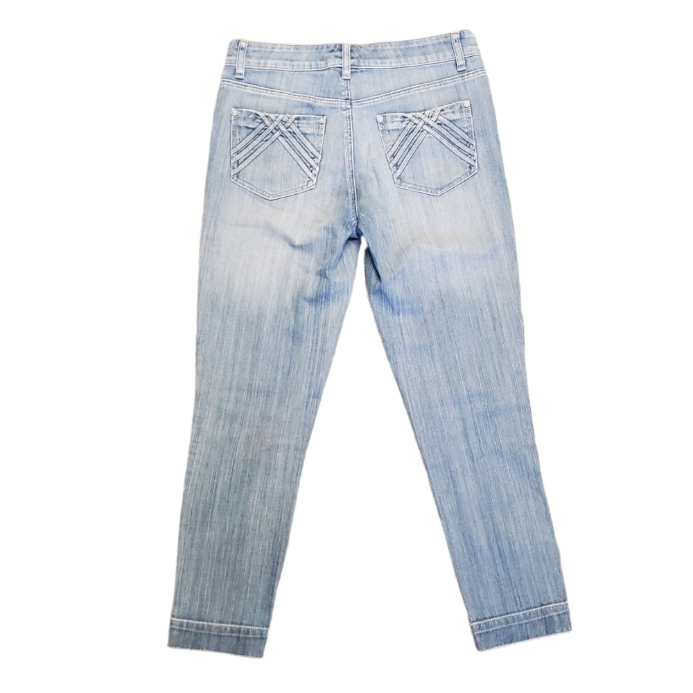 Cache Ankle Jeans Size 4 Light Blue Wash - Picture 1 of 15